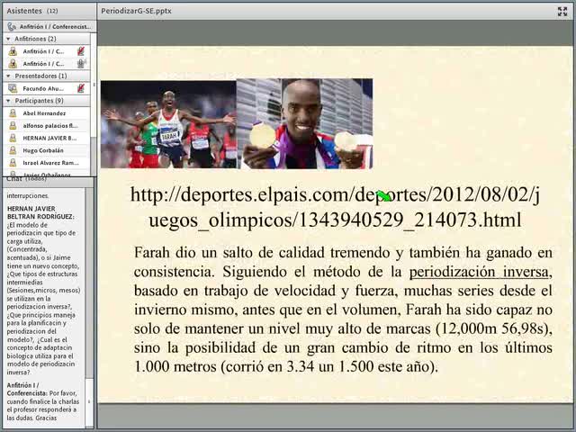 Fragmento de la charla sobre Periodización Inversa en Natación