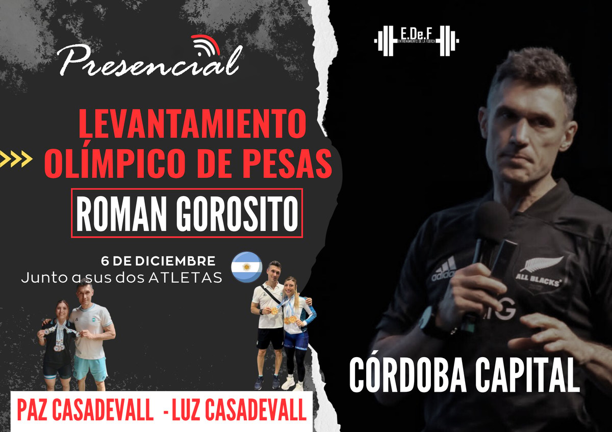 Taller Presencial Córdoba: Levantamiento Olímpico de Pesas
