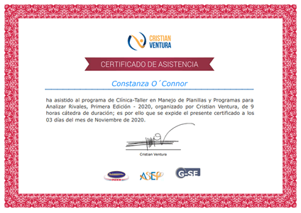 Certificado Final de Asistencia