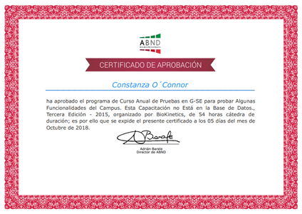 Certificado Final de Asistencia