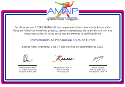 Certificado de aprovechamiento