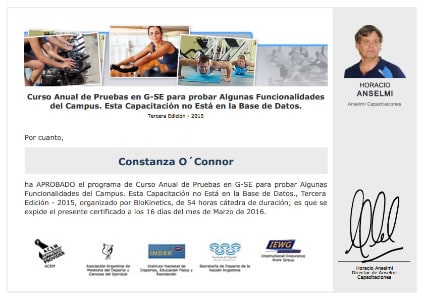 Certificado Final de Asistencia