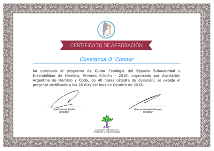 Certificado Final de Aprobación