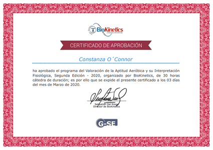Certificado Final de Aprobación