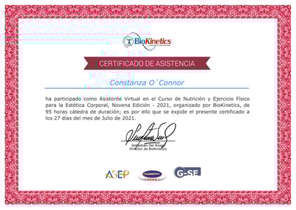 Certificado Final de Asistencia