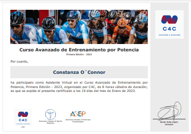 Certificado Final de Asistencia