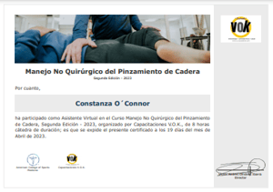 Certificado Final de Asistencia