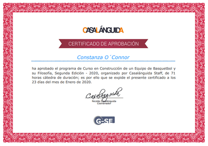 Certificado Final de Aprobación