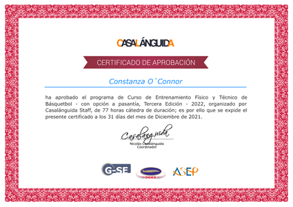 Certificado Final de Aprobación