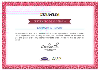 Certificado Final de Asistencia