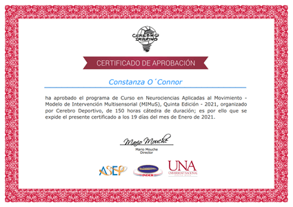 Certificado Final de Aprobación