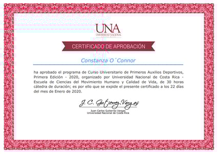Certificado Final de Aprobación