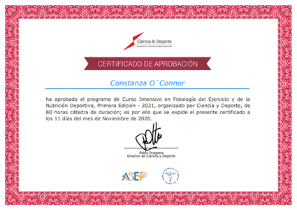 Certificado Final de Aprobación