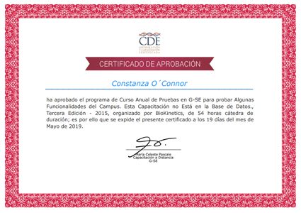 Certificado Final de Aprobación
