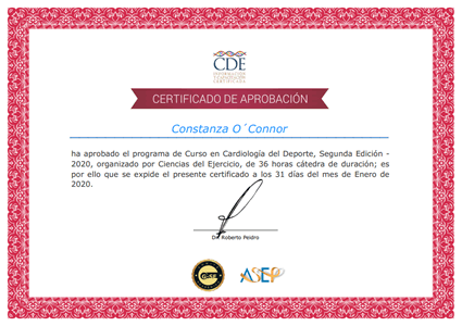 Certificado Final de Aprobación