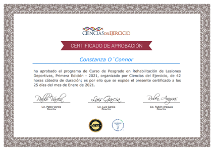 Certificado Final de Asistencia - (tres firmas)