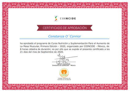 Certificado Final de Aprobación
