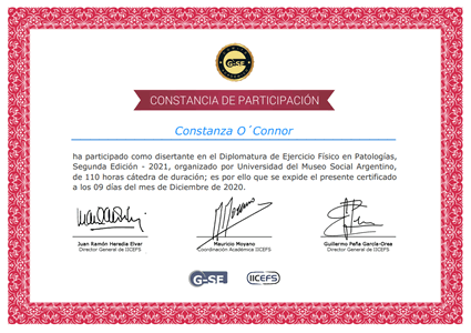 Certificado Final de Asistencia