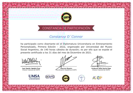 Certificado Final de Asistencia