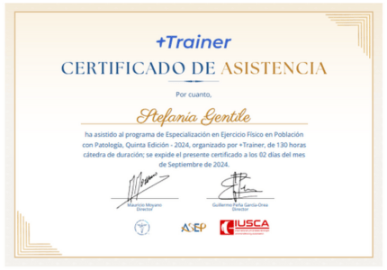 Certificado Final de Asistencia