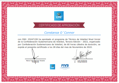 Certificado Final de Aprobación