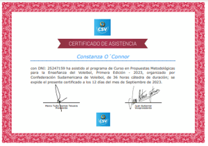 Certificado Final de Asistencia