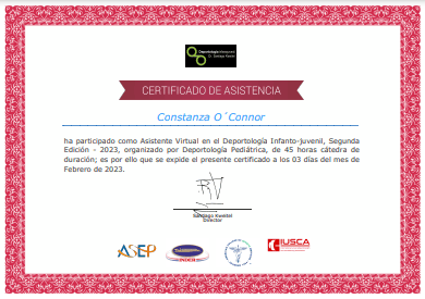 Certificado Final de Asistencia