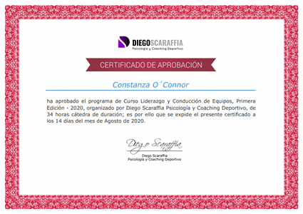 Certificado Final de Aprobación