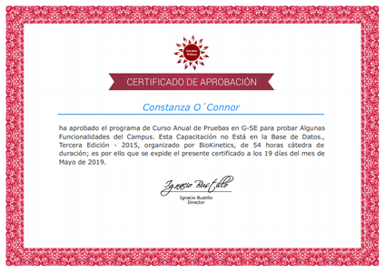 Certificado Final de Aprobación
