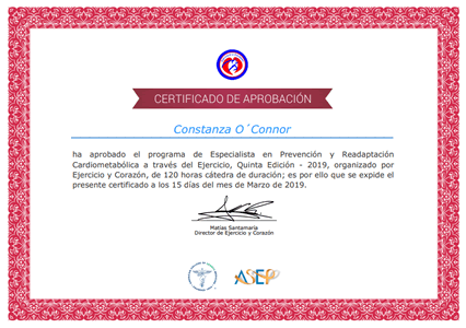 Certificado Final de Aprobación