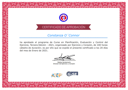 Certificado Final de Asistencia