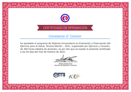 Certificado Final de Asistencia