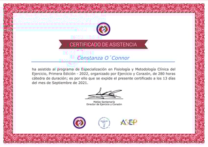 Certificado Final de Asistencia