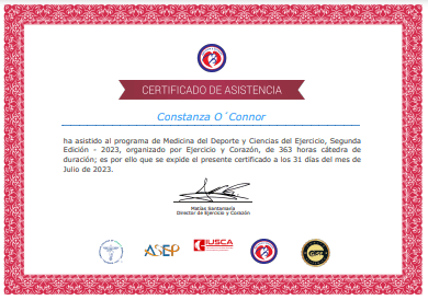 Certificado Final de Asistencia