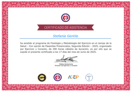 Certificado Final de Asistencia