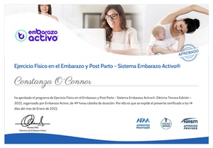 Certificado de Acondicionamiento Físico en el Embarazo y Post Parto