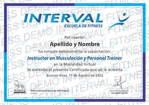 Instructor en Musculación y Personal Trainer