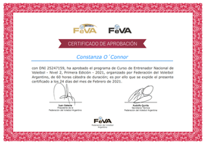 Curso de Entrenador Nacional de Voleibol - Nivel 2