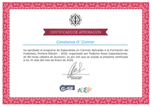 Certificado Final de Aprobación