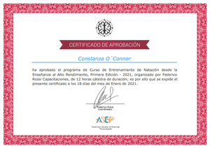 Certificado Final de Aprobación