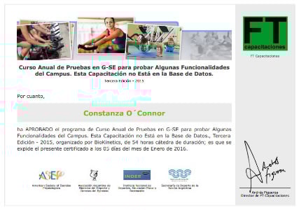 Certificado Final de Asistencia