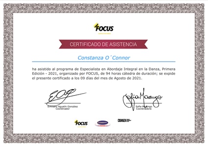 Certificado Final de Asistencia