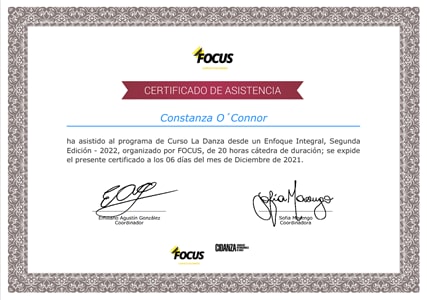 Certificado Final de Asistencia