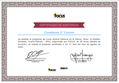 Certificado Final de Asistencia