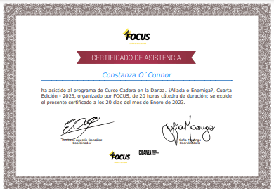Certificado Final de Asistencia