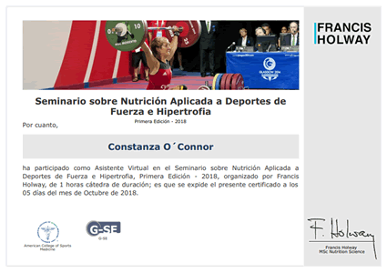 Certificado Final de Asistencia