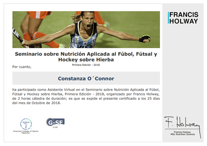 Certificado Final de Asistencia