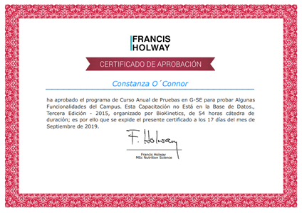 Certificado Final de Aprobación