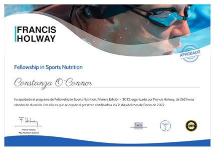 Certificado Final de Aprobación - Fellowship in Sports Nutrition