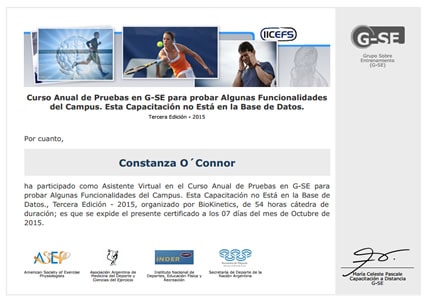 Certificado Final de Asistencia